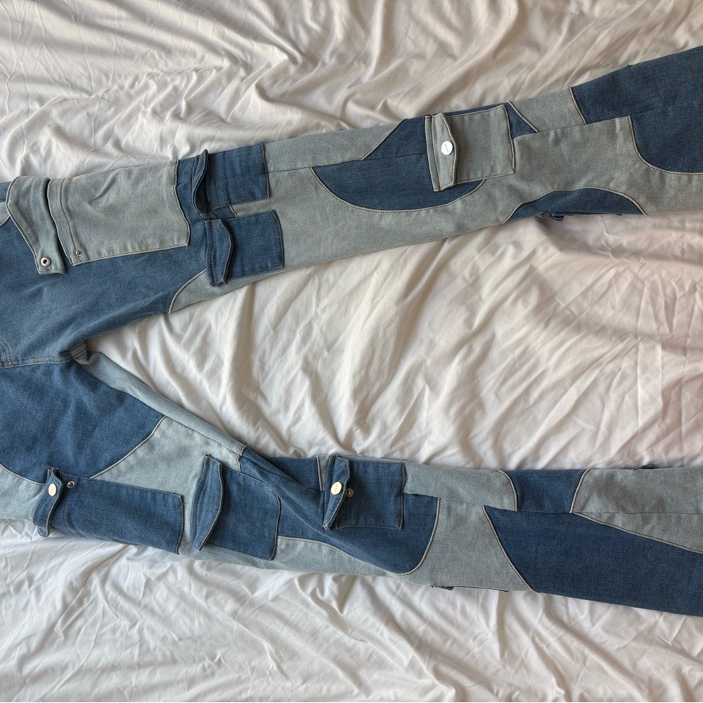 Patchwork Denim Jeans - image 1
